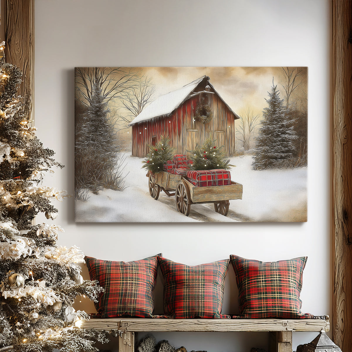 Cathedral of Candlelit Serenade - Canvas Art Print