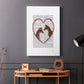 Foxes in Pink Heart - Canvas Art Print