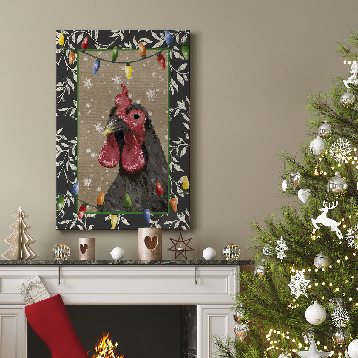 County Christmas Farm IV - Gallery Wrapped Canvas