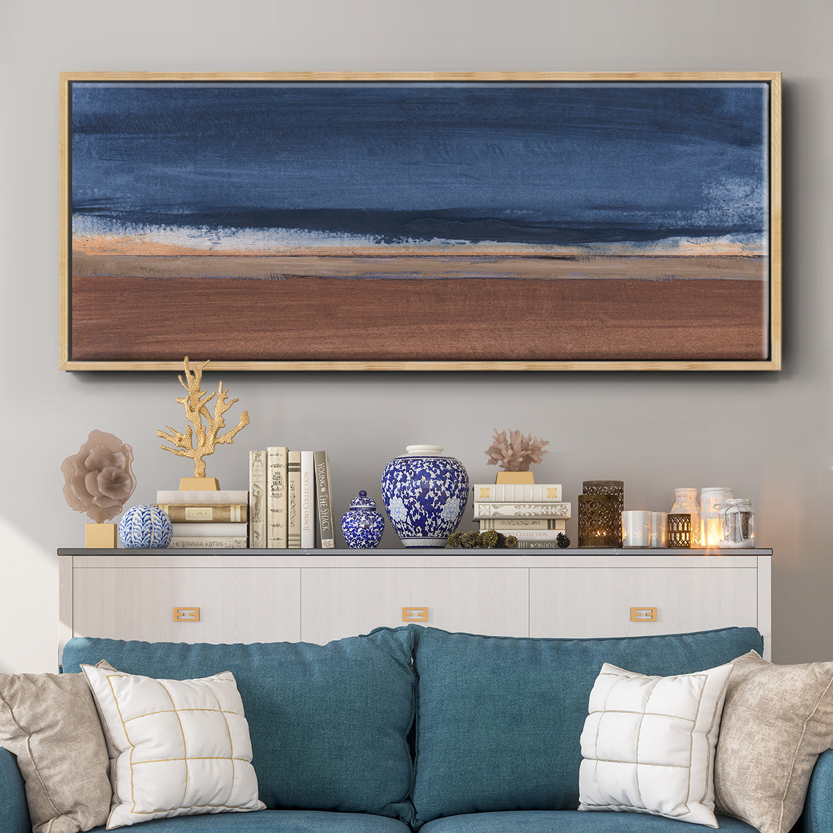 Night Sky - Floater Framed Canvas Print