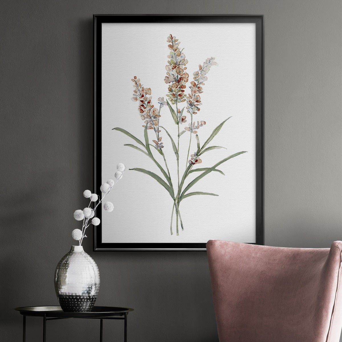Dainty Botanical I - Modern Framed Canvas Print