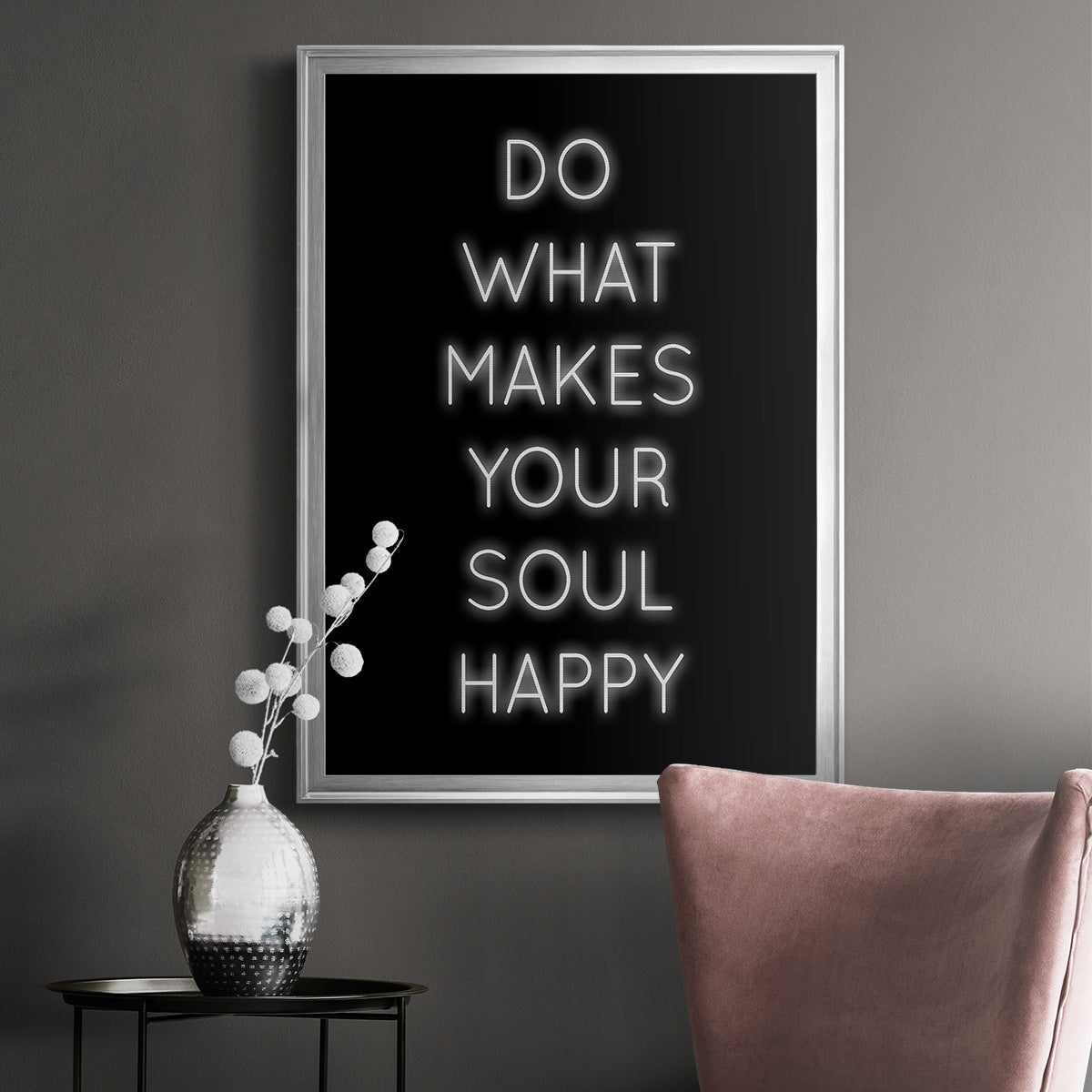 Soul Happy - Modern Framed Canvas Print