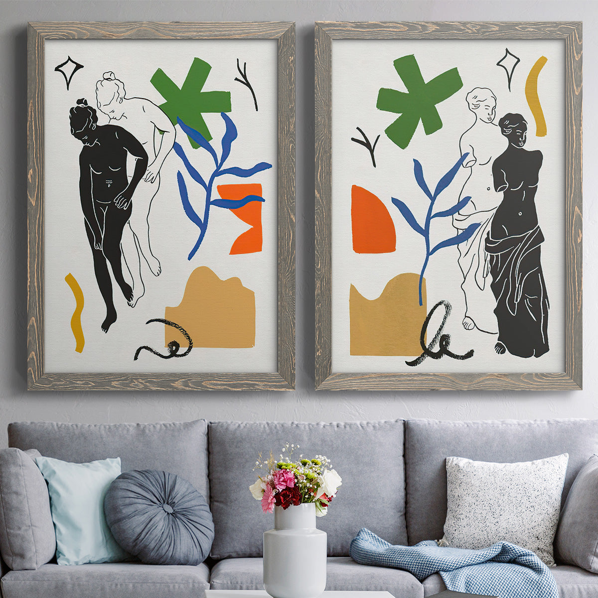 Starry Venus III - Premium Framed Canvas 2 Piece Set - Ready to Hang