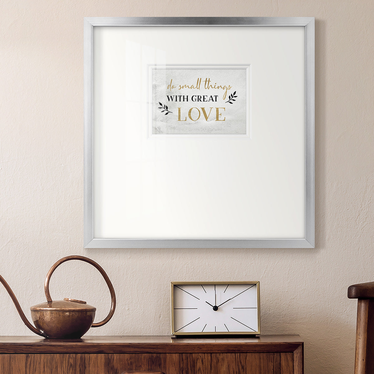 Small Things Gold Premium Framed Print Double Matboard