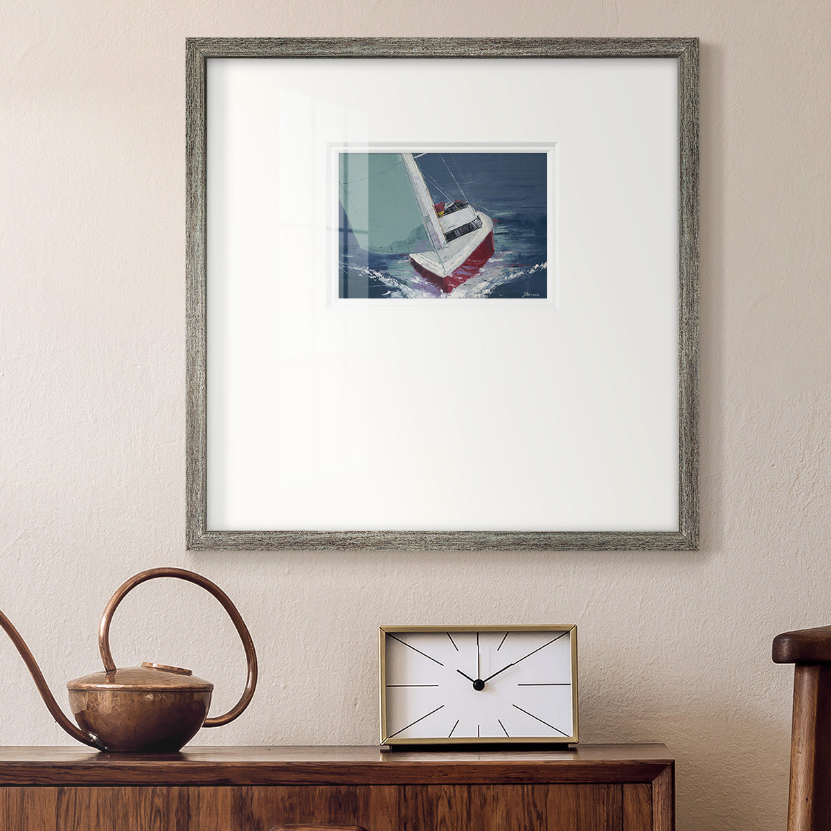 Day Sailing- Premium Framed Print Double Matboard