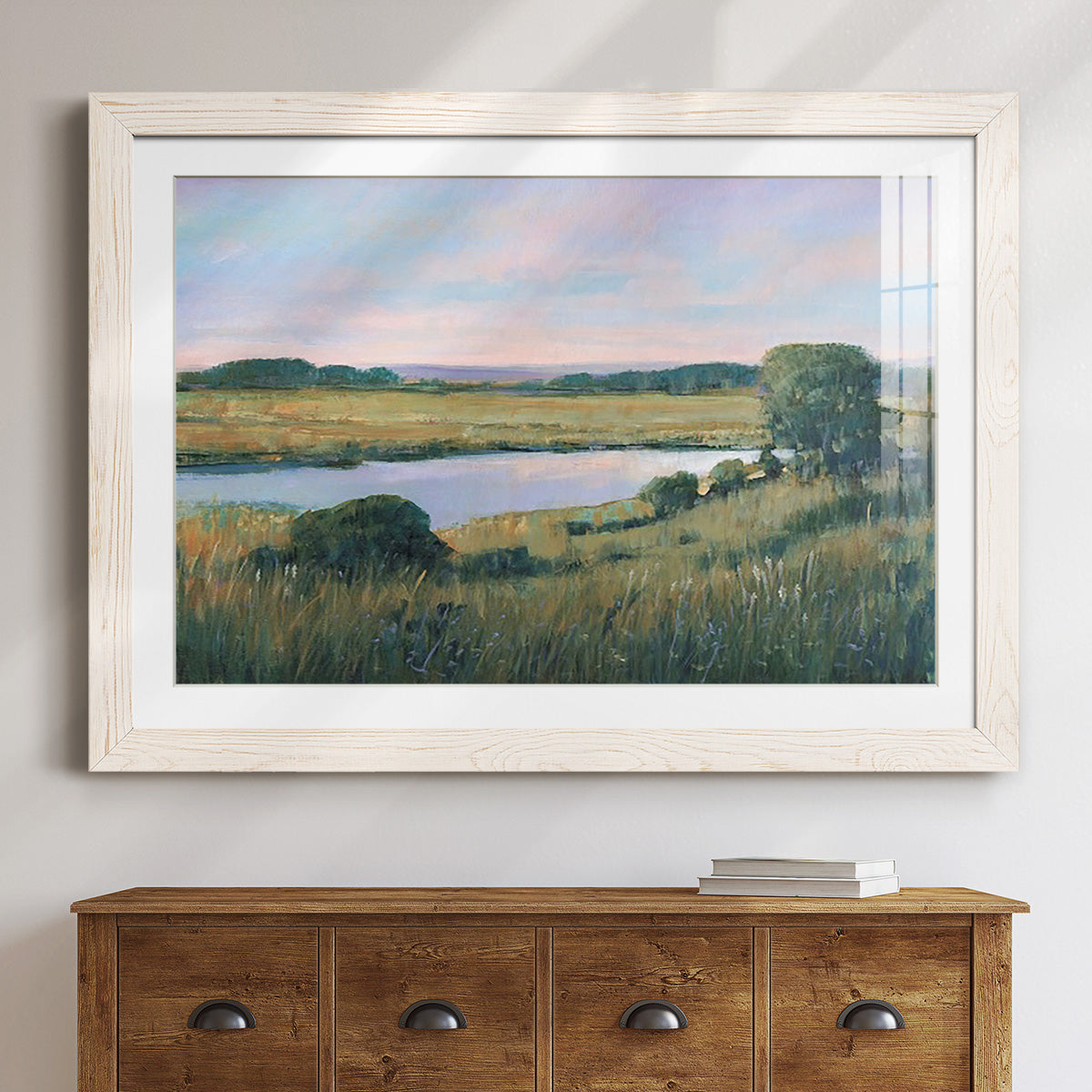 Spring Marsh II - Barnwood Framed Art Print