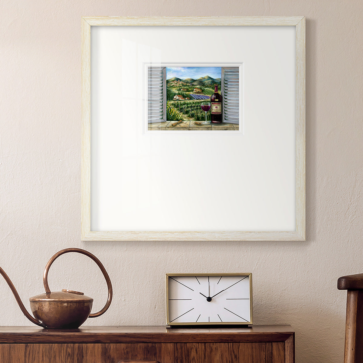 Tuscan Red and Vineyard Premium Framed Print Double Matboard