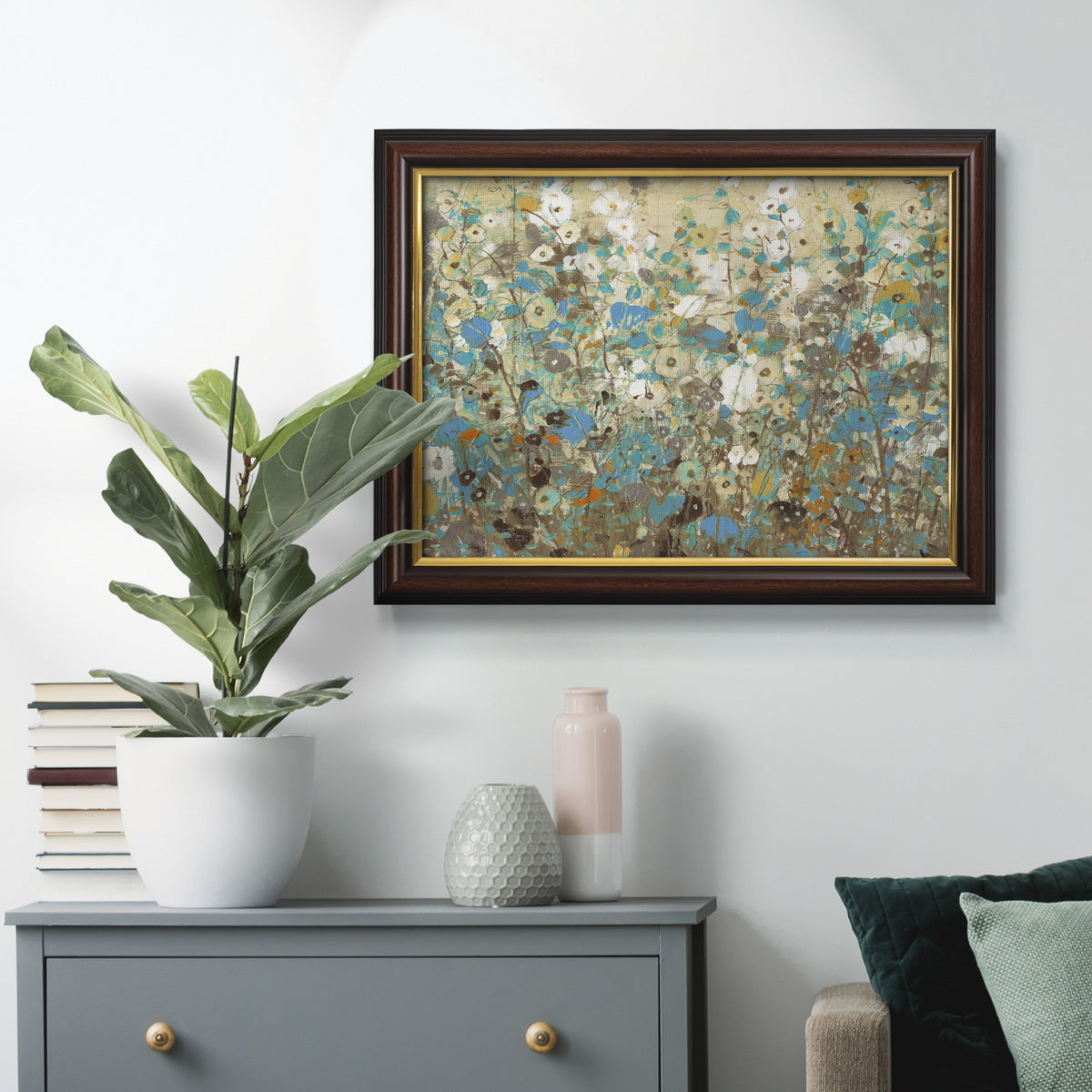 Flowering Vines I Premium Framed Canvas- Ready to Hang