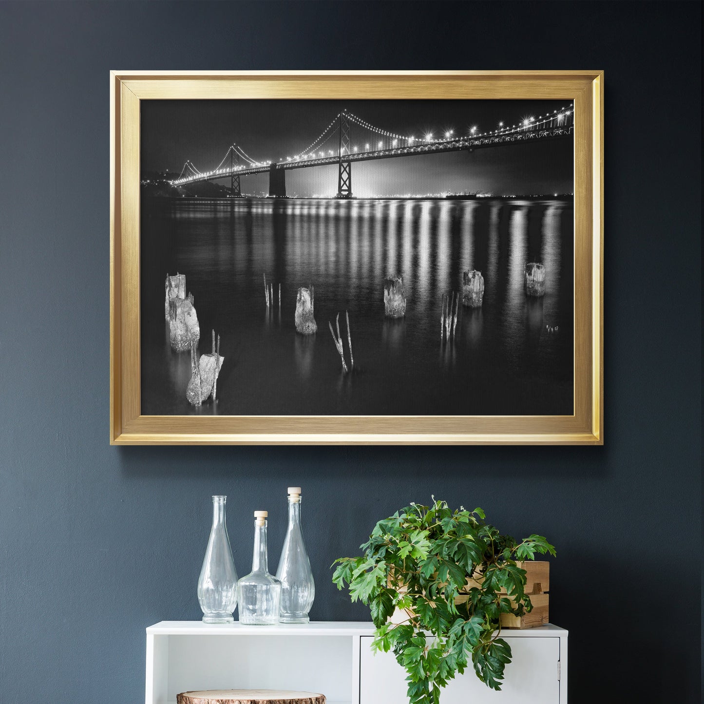 Night Reflections Premium Classic Framed Canvas - Ready to Hang