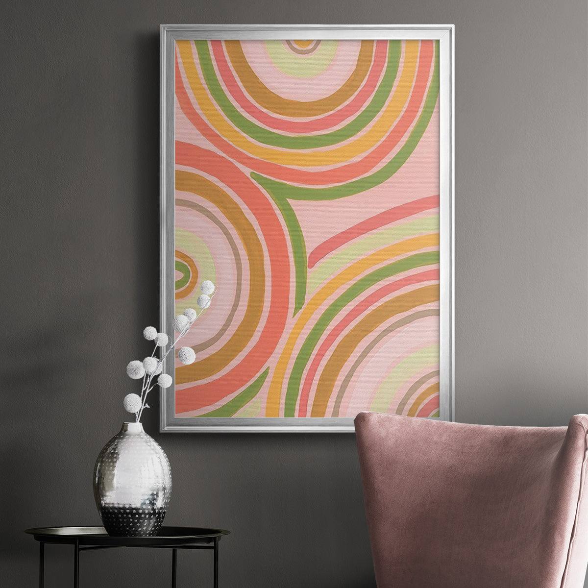 Abstract Rainbow II - Modern Framed Canvas Print