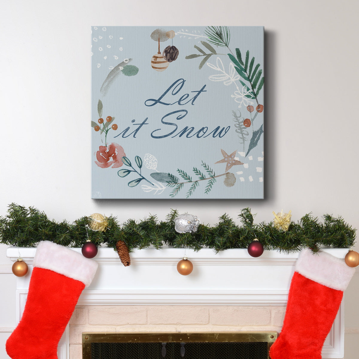 Snowy Christmas IV-Premium Gallery Wrapped Canvas - Ready to Hang