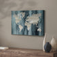 Navy World Map - Canvas Art Print