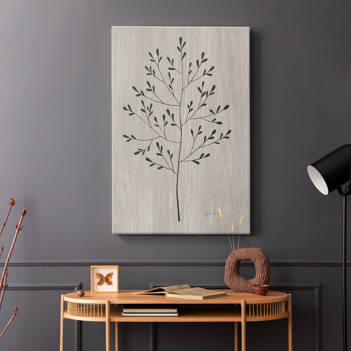Leaves and Wood II - Canvas Art Print