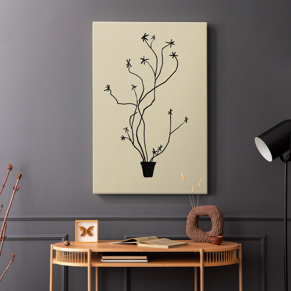 Spring Sprig Vase II - Canvas Art Print