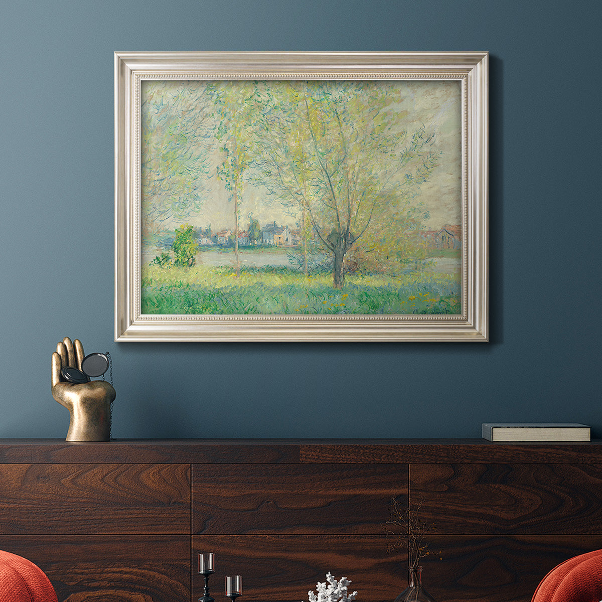 The Willows, 1880 - Ornate Framed Canvas Print