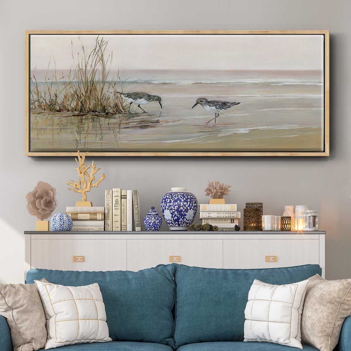 Early Risers I - Floater Framed Canvas Print