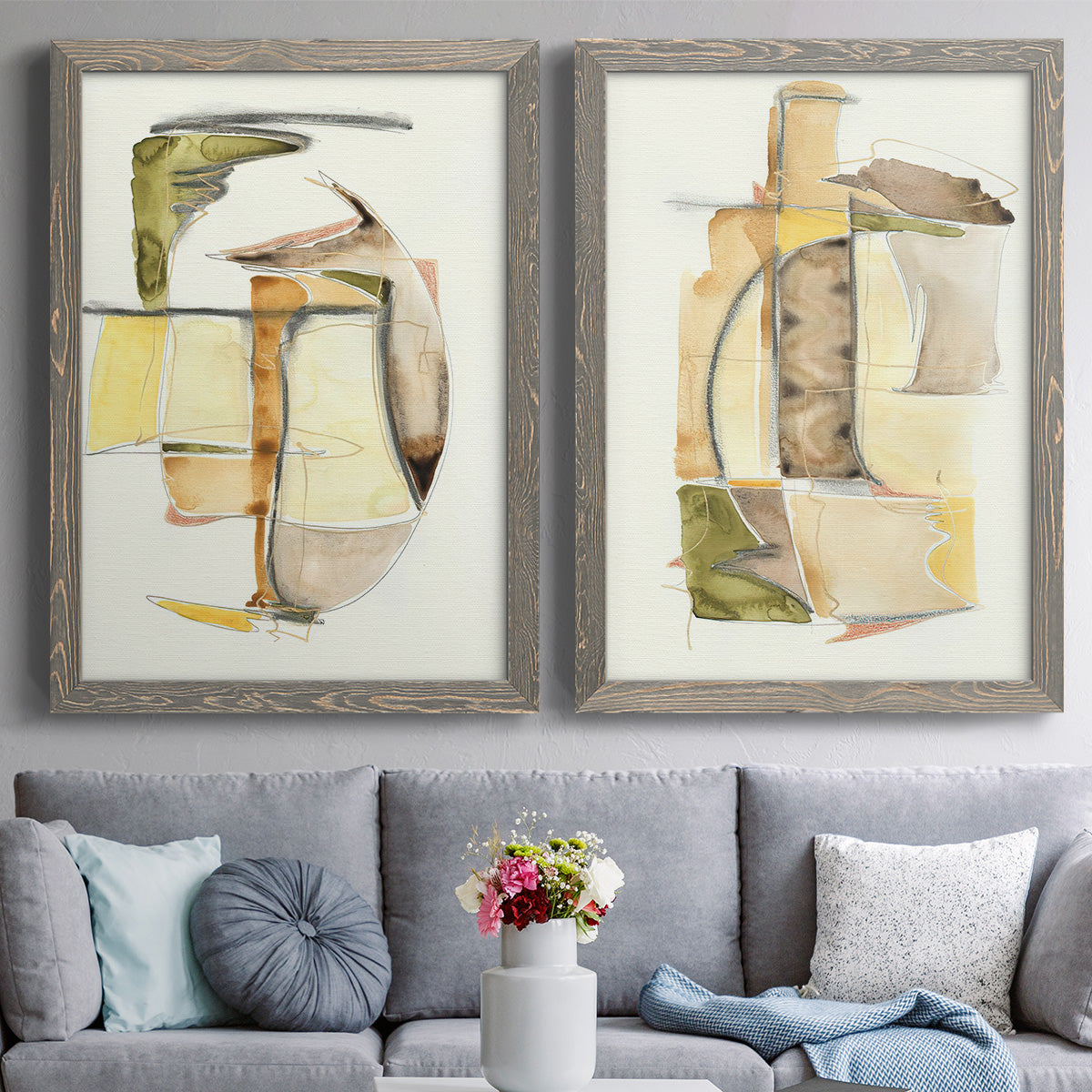 Brown Sugar I - Premium Framed Canvas 2 Piece Set - Ready to Hang