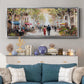Paris Teal III - Floater Framed Canvas Print