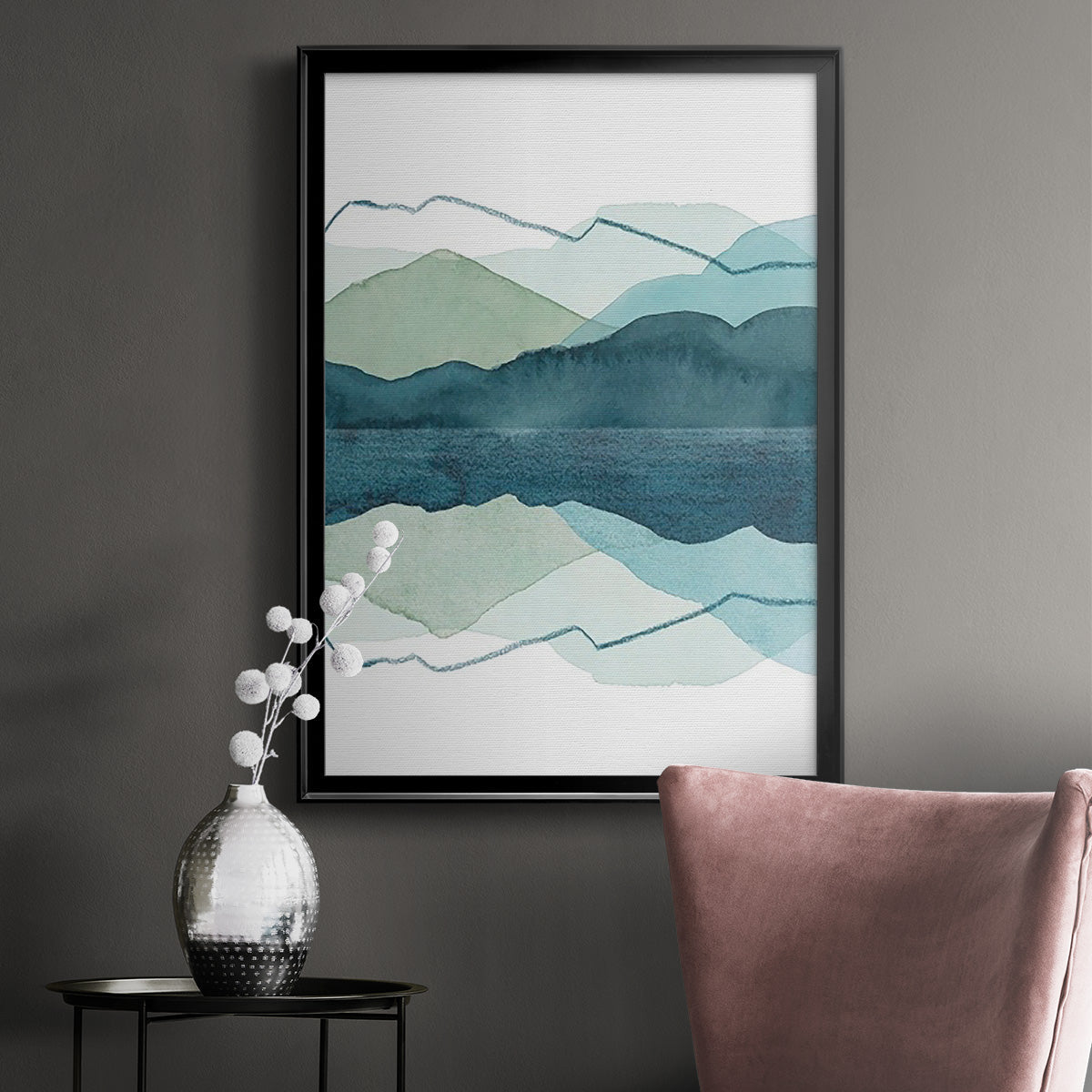 Icicle Range II - Modern Framed Canvas Print