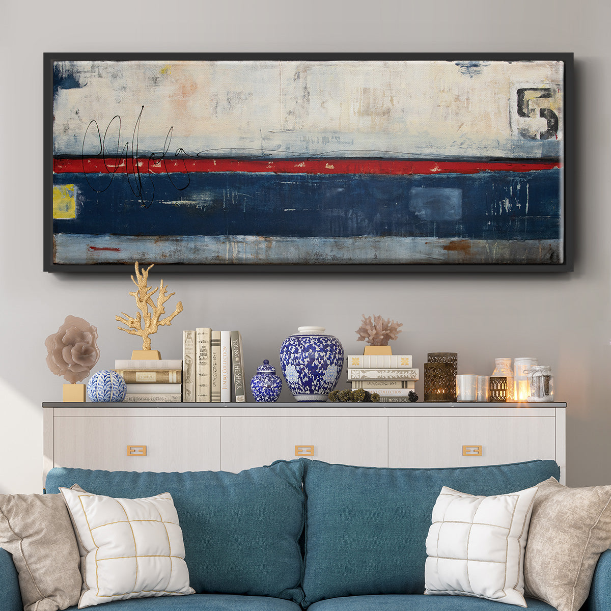 Dock 5 - Floater Framed Canvas Print
