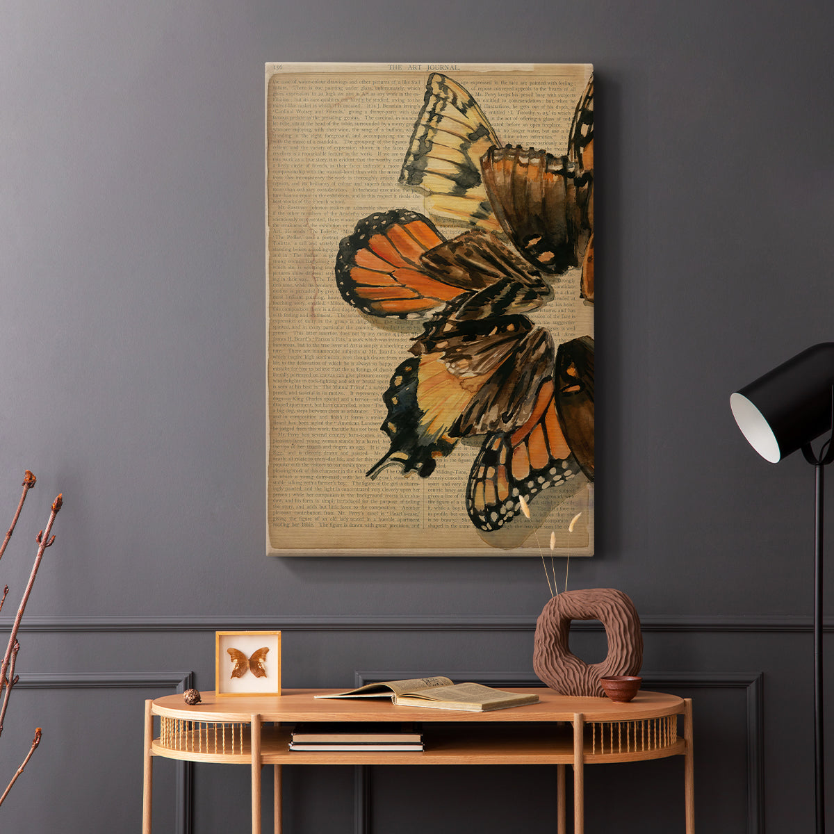 Winged Wreath II - Canvas Art Print