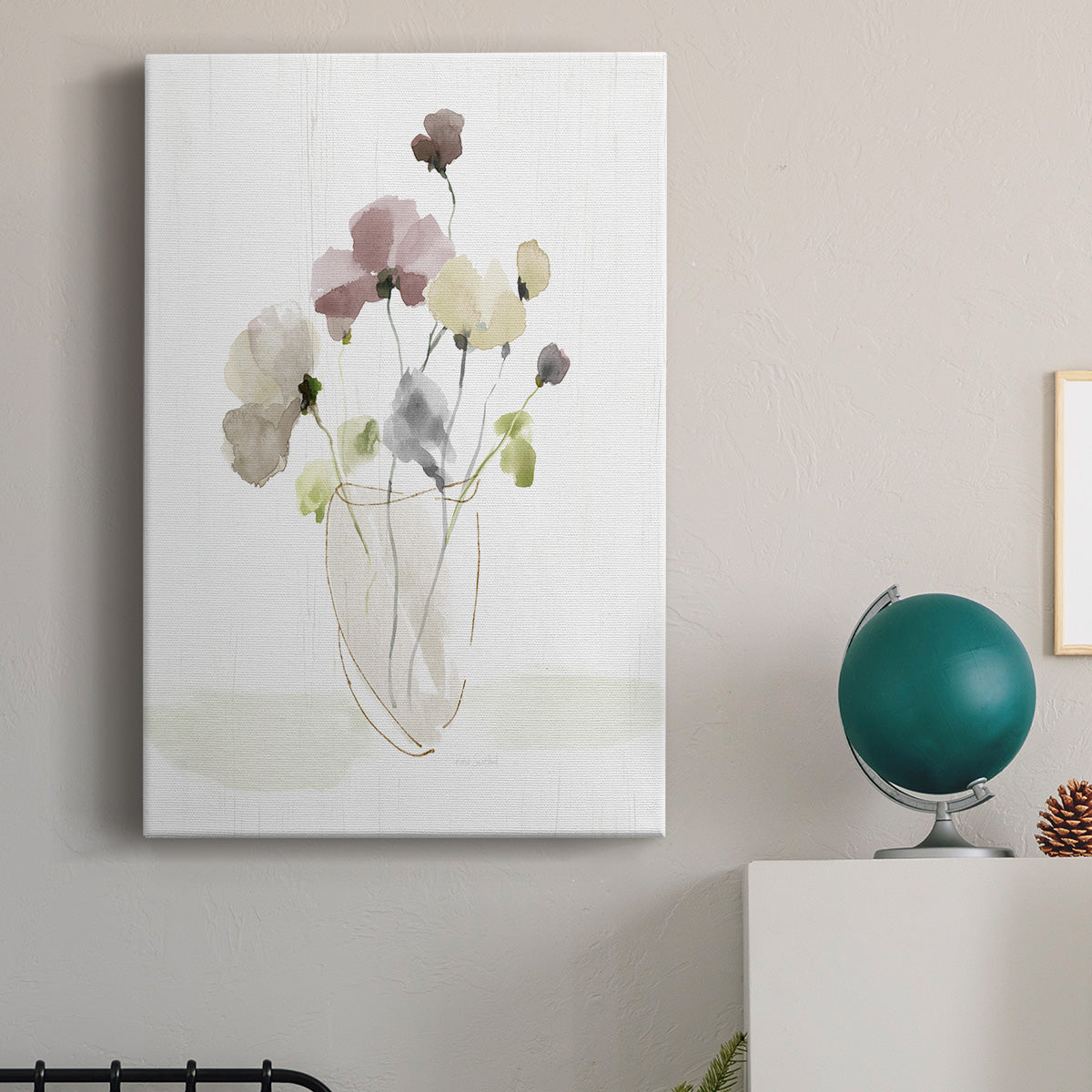 Choose Happy Bouquet I - Canvas Art Print