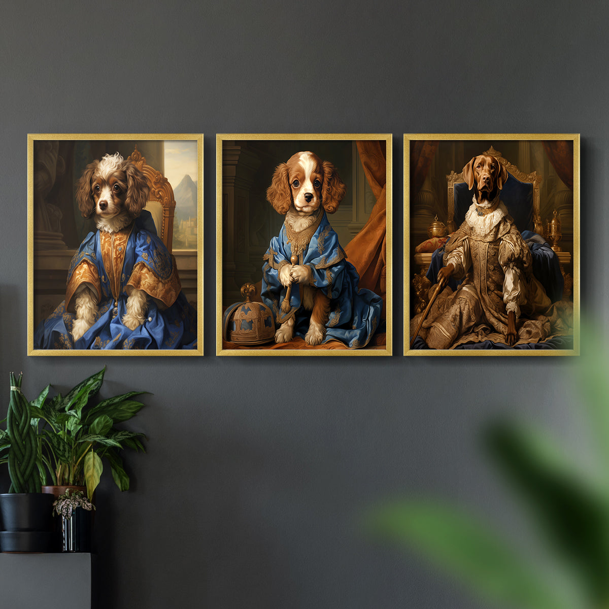 Royal Animals Series LIX - Restickable Framed Art Set