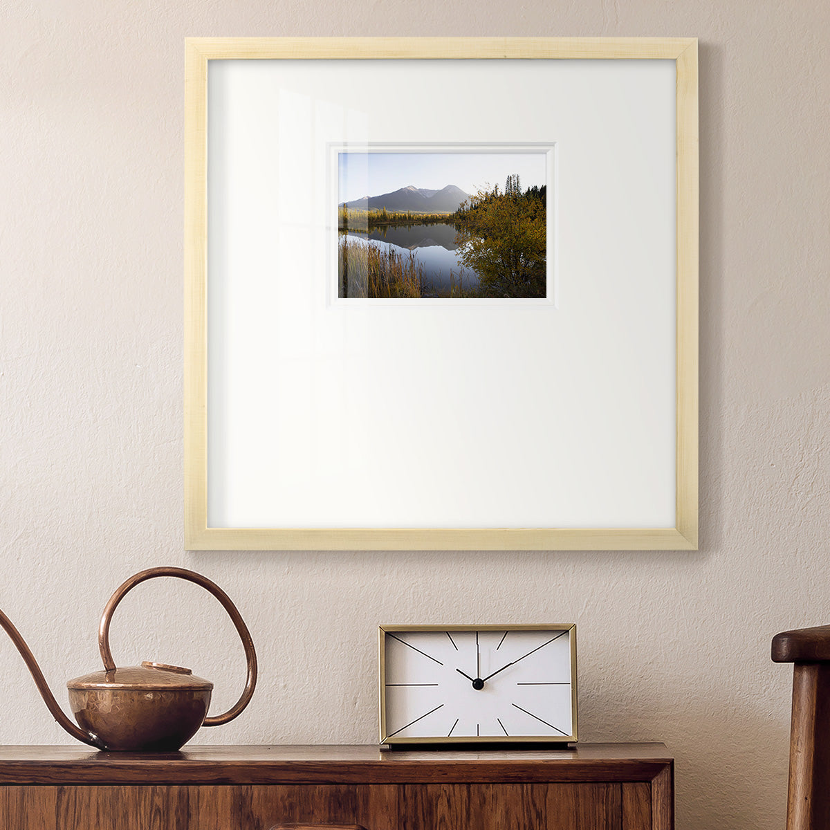 Low Light on Vermillion Premium Framed Print Double Matboard