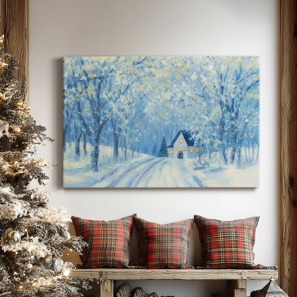 Icy Manger at Twilight - Canvas Art Print