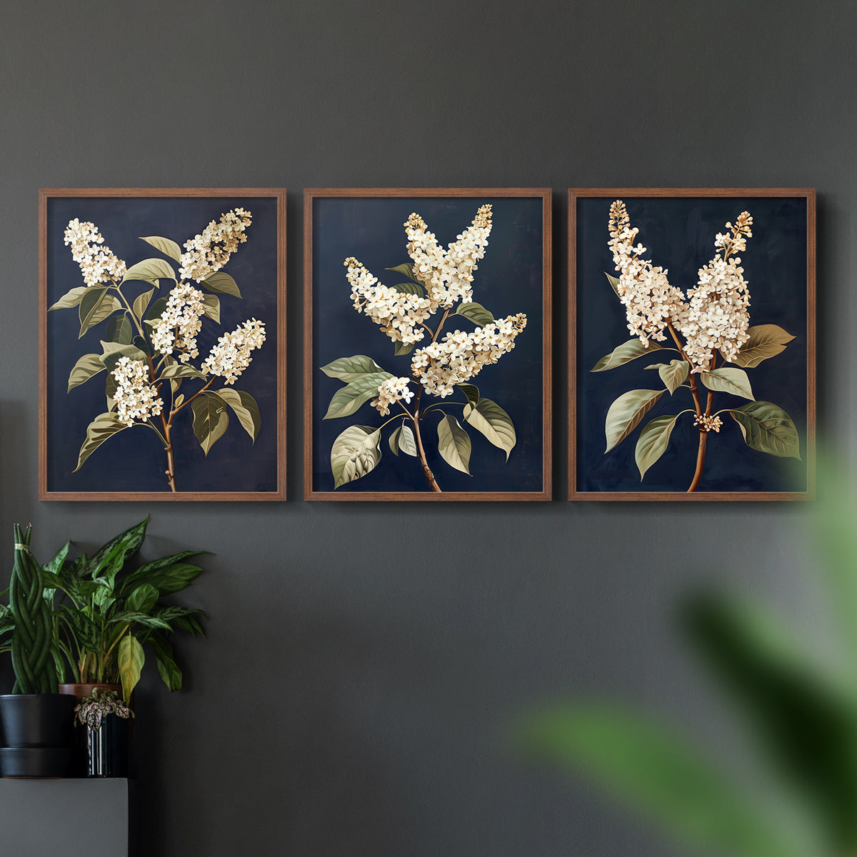 Floral Study Series LII - Restickable Framed Art Set