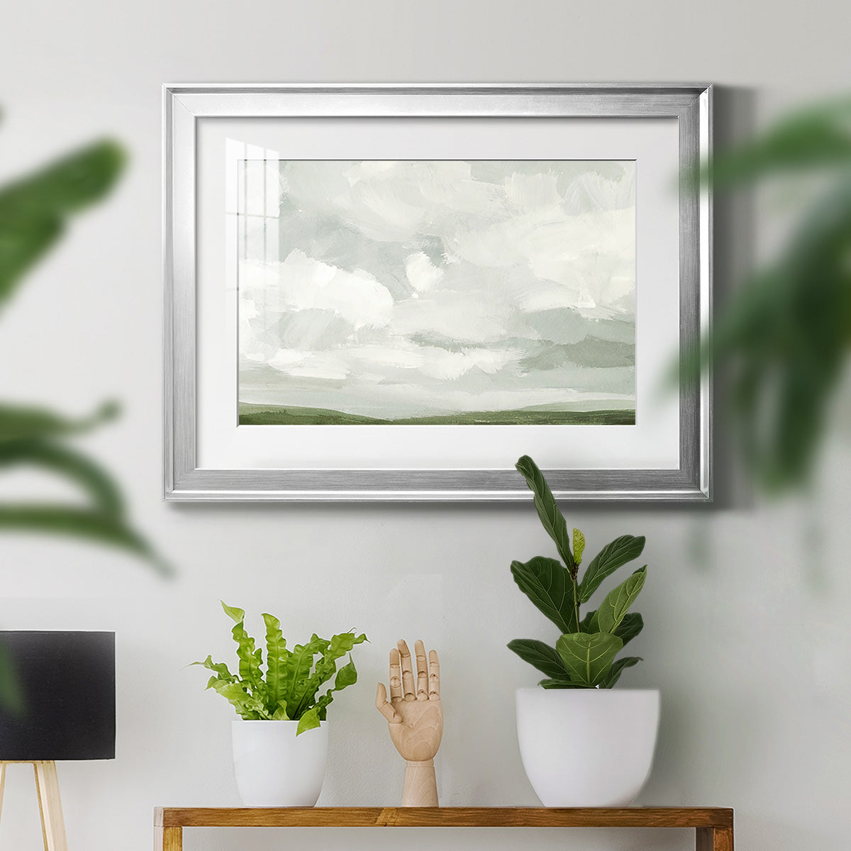 Gray Stone Sky IV Premium Framed Print - Ready to Hang