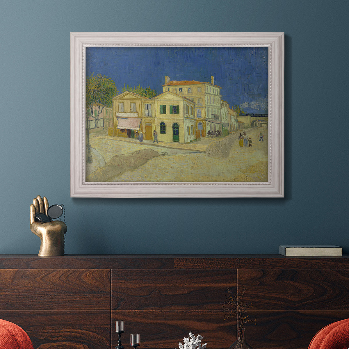 The Yellow House - Ornate Framed Canvas Print