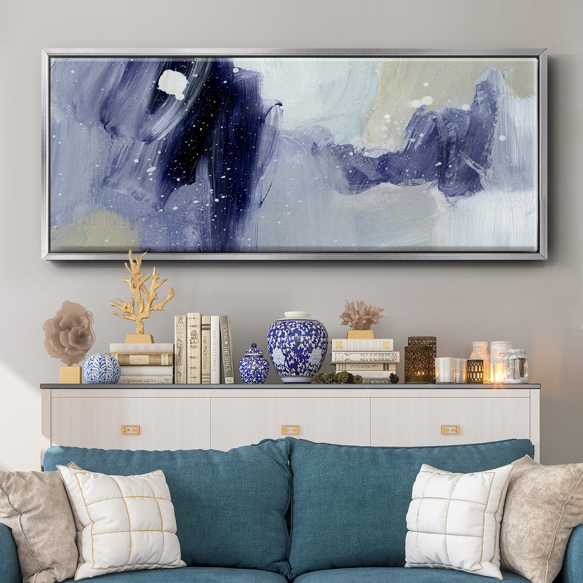 Sky Break I - Floater Framed Canvas Print