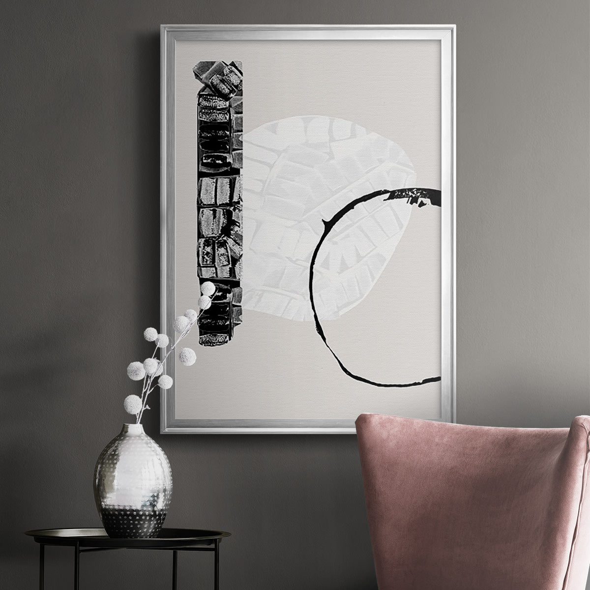 Zen Shapes I - Modern Framed Canvas Print