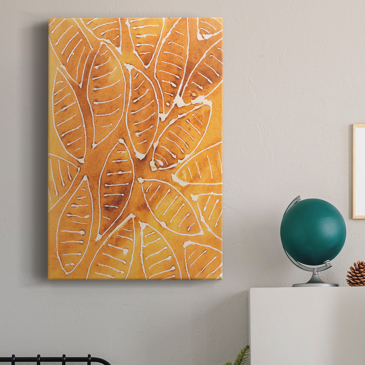 Stylized Leaf Shapes II Premium Gallery Wrapped Canvas - Ready to Hang