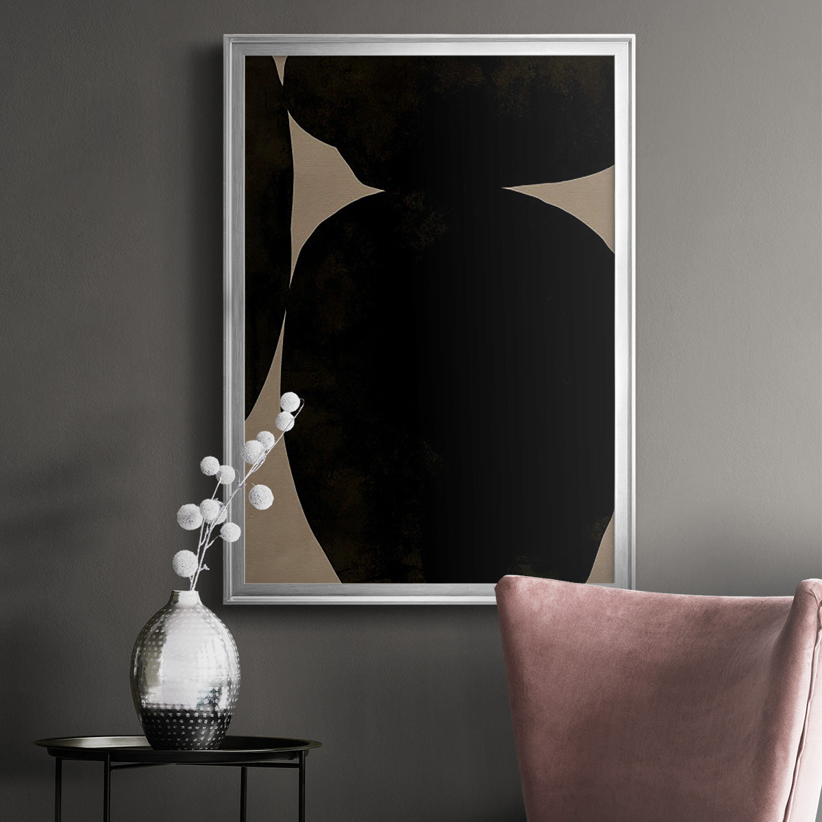 Heirloom Orbs II - Modern Framed Canvas Print