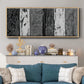 Printed Brushed Nickel Abstract I - Floater Framed Canvas Print