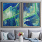 Geometric in Cool V - Premium Framed Canvas 2 Piece Set - Ready to Hang