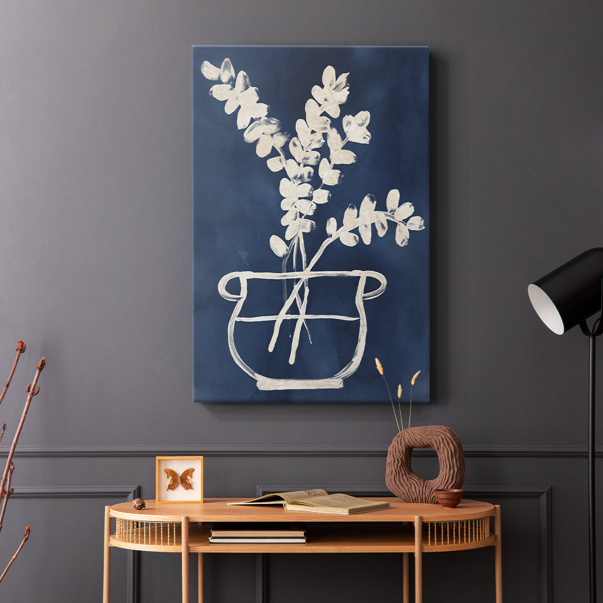 Vessel on Indigo II - Canvas Art Print