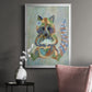 Fantastic Florals Raccoon - Modern Framed Canvas Print