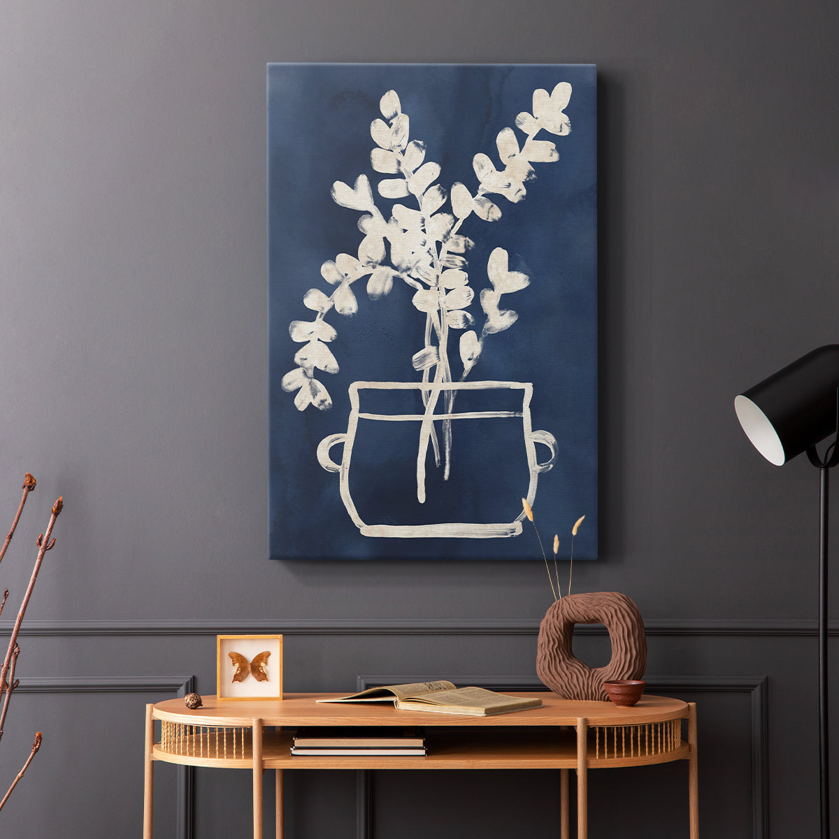 Vessel on Indigo I - Canvas Art Print