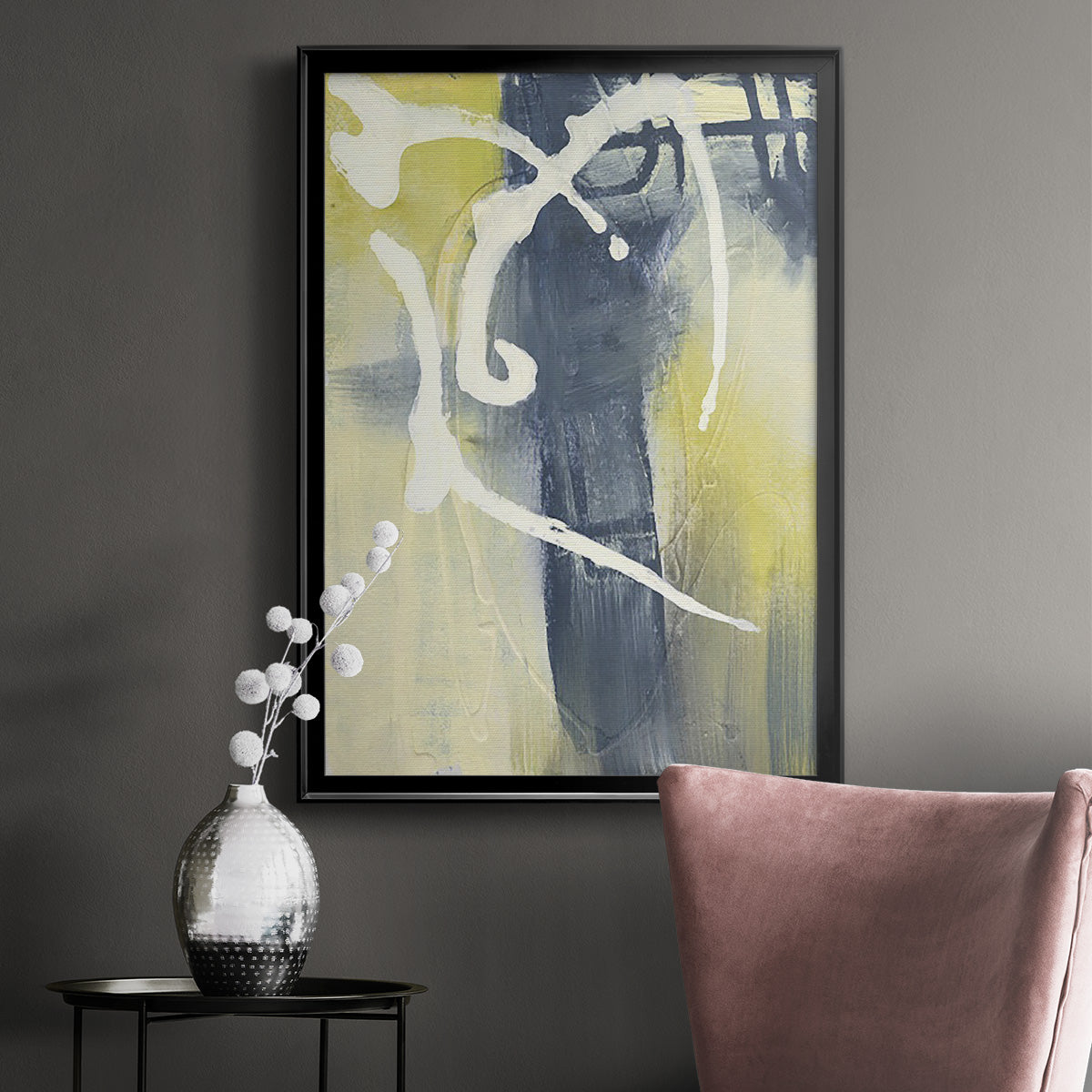 Delightful II - Modern Framed Canvas Print