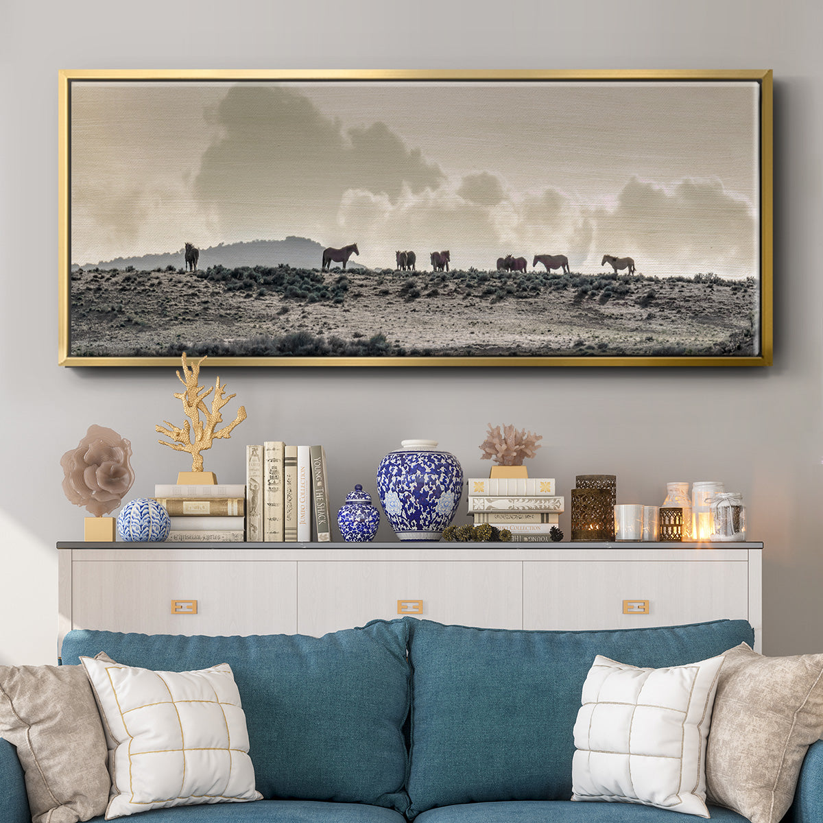 Wild Horse Ridge - Floater Framed Canvas Print