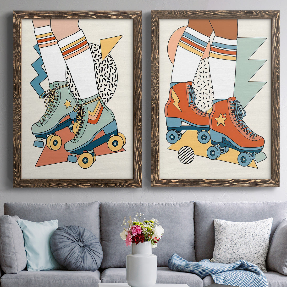 Let it Roll I - Premium Framed Canvas 2 Piece Set - Ready to Hang