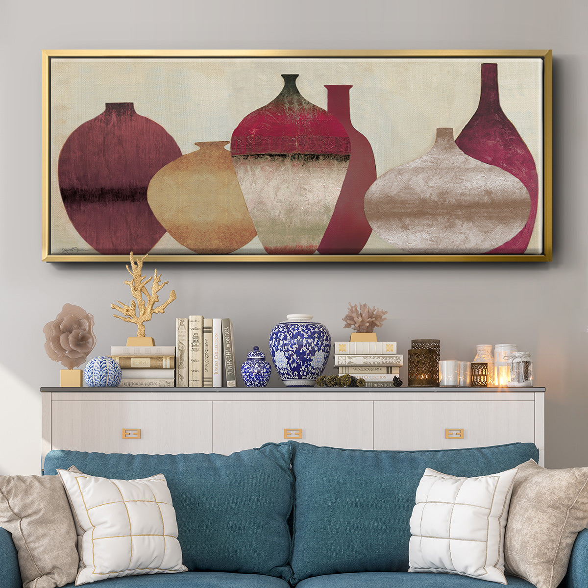 Auburn Vessels - Floater Framed Canvas Print