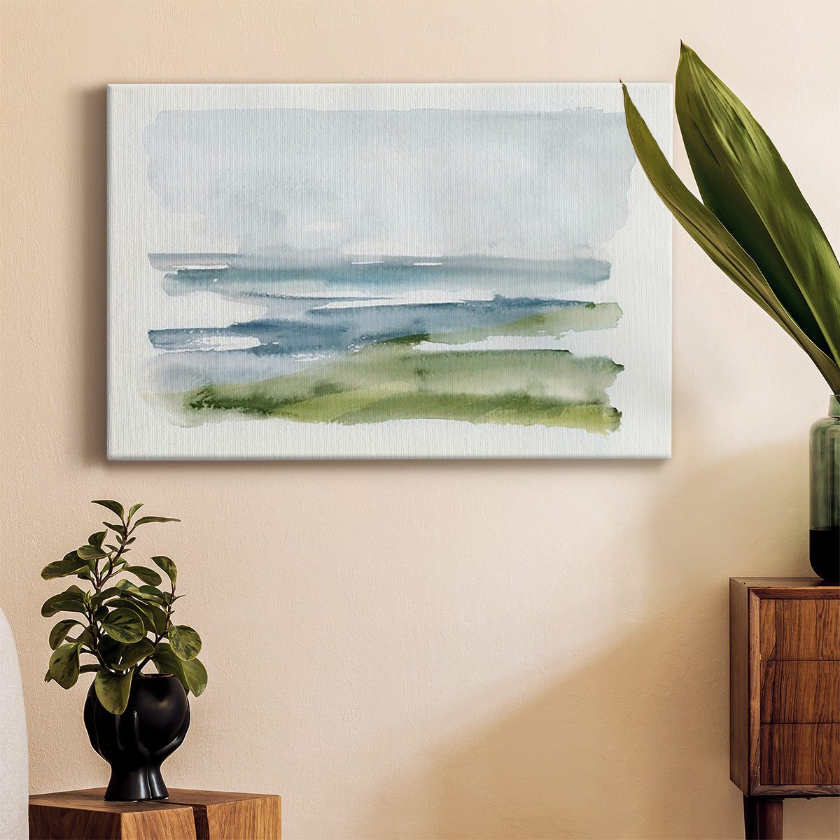 Coastline Splash I Premium Gallery Wrapped Canvas - Ready to Hang