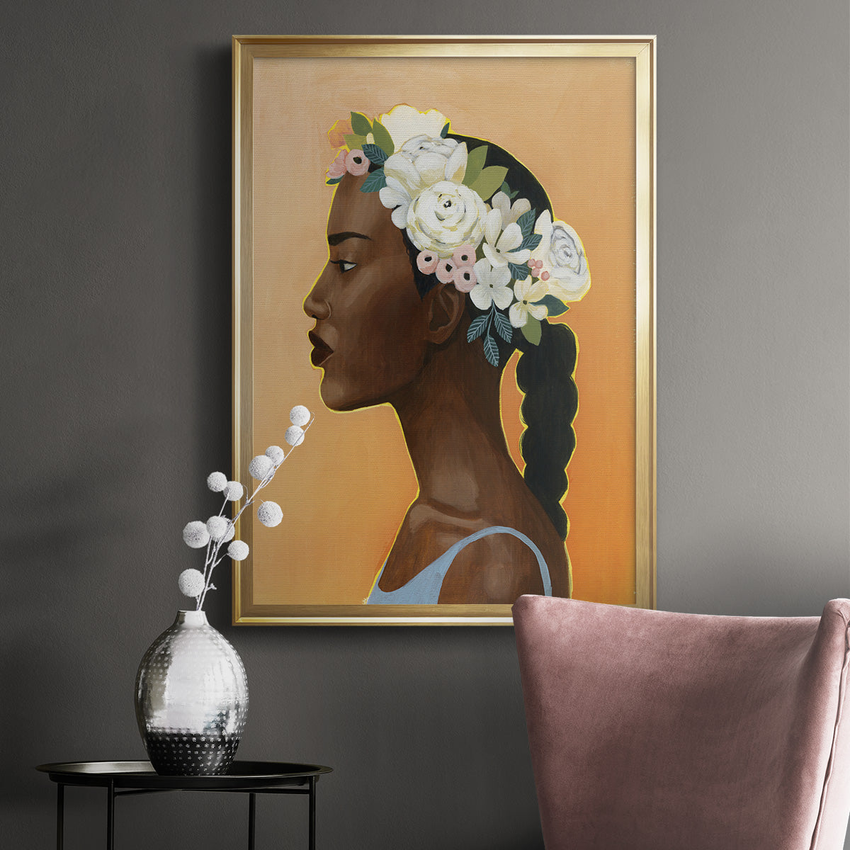 Modern Laurel II - Modern Framed Canvas Print