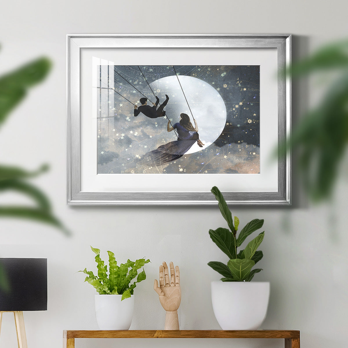 Celestial Love II - Modern Framed Art Print
