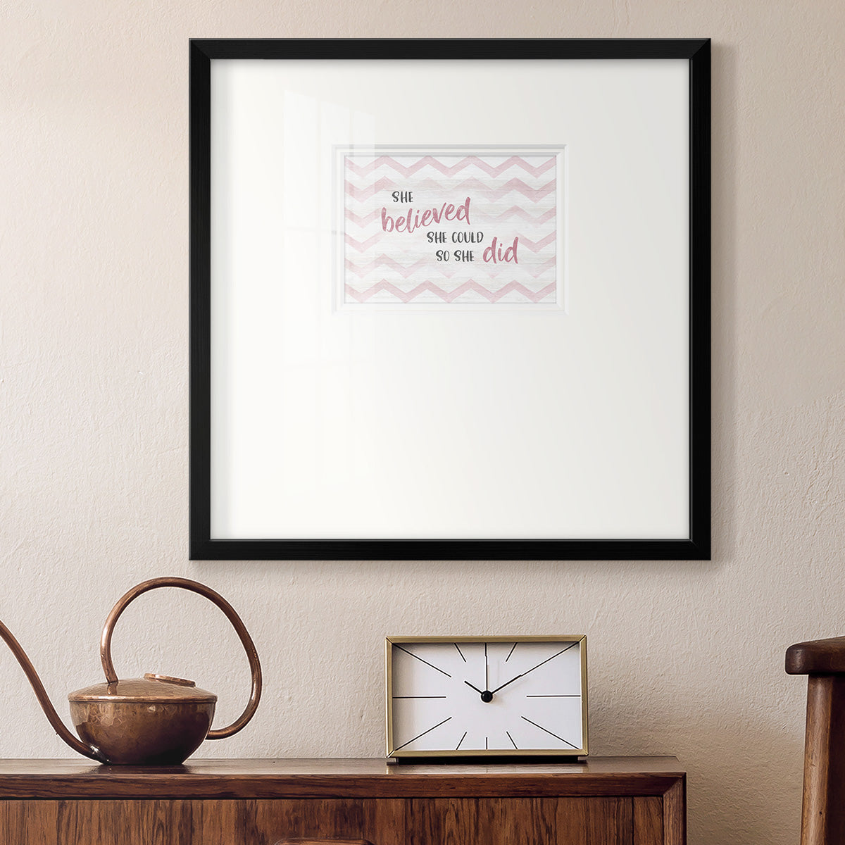 Believed She Could Premium Framed Print Double Matboard