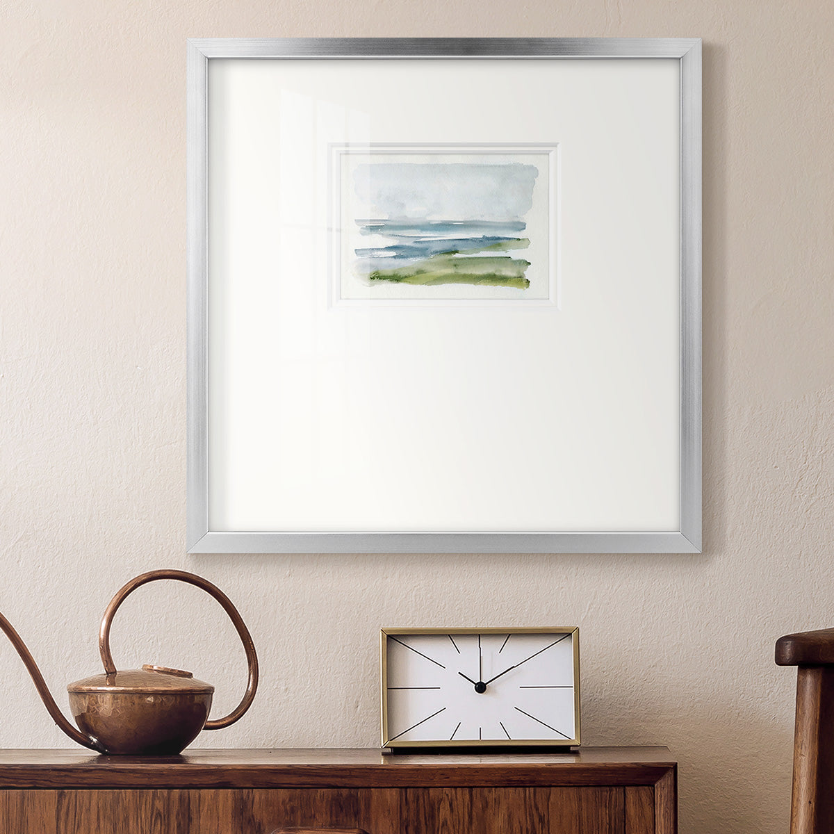 Coastline Splash I Premium Framed Print Double Matboard